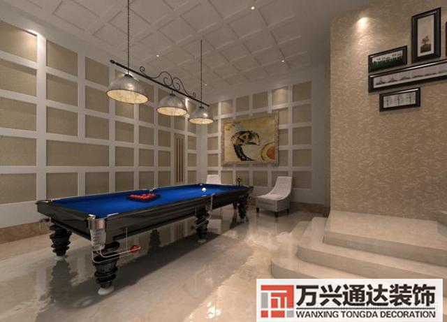 臺(tái)球室裝修效果圖臺(tái)球廳裝修效果圖_萬(wàn)興辦公室裝修公司