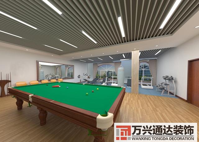 臺(tái)球室裝修效果圖臺(tái)球廳裝修效果圖_萬(wàn)興辦公室裝修公司
