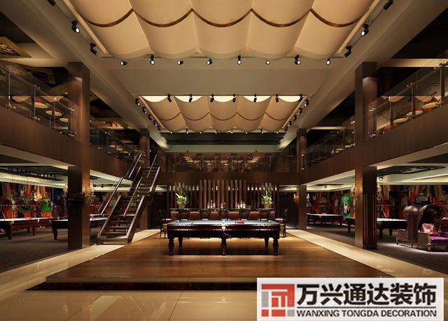 臺(tái)球室裝修效果圖臺(tái)球廳裝修效果圖_萬(wàn)興辦公室裝修公司