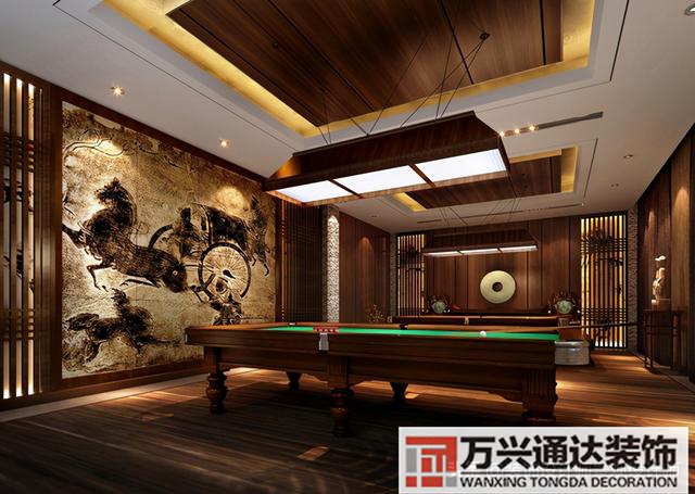 臺(tái)球室裝修效果圖臺(tái)球廳裝修效果圖_萬(wàn)興辦公室裝修公司