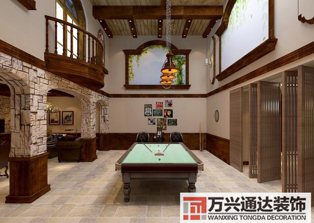 臺(tái)球室裝修效果圖臺(tái)球廳裝修效果圖_萬(wàn)興辦公室裝修公司