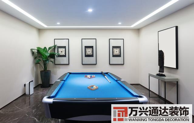 臺(tái)球室裝修效果圖臺(tái)球廳裝修效果圖_萬(wàn)興辦公室裝修公司