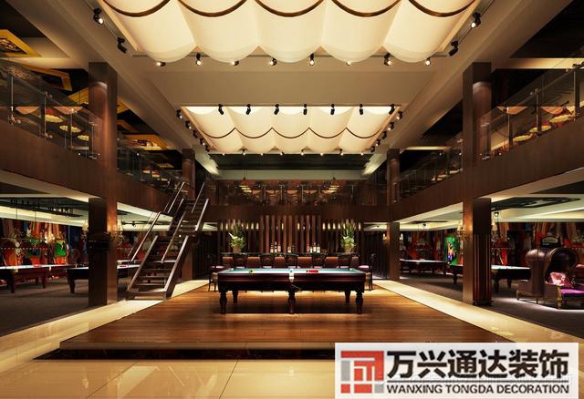臺(tái)球室裝修效果圖臺(tái)球廳裝修效果圖_萬(wàn)興辦公室裝修公司