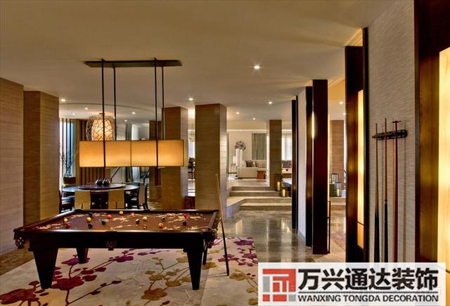 臺(tái)球室裝修效果圖臺(tái)球廳裝修效果圖_萬(wàn)興辦公室裝修公司
