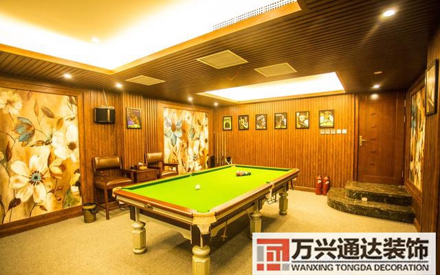 臺(tái)球室裝修效果圖臺(tái)球廳裝修效果圖_萬(wàn)興辦公室裝修公司