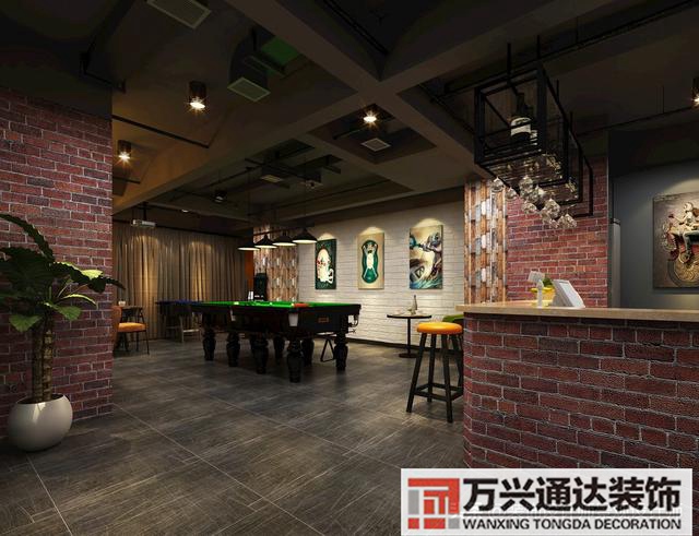 臺(tái)球室裝修效果圖臺(tái)球廳裝修效果圖_萬(wàn)興辦公室裝修公司